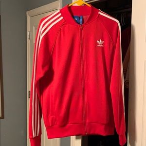 Adidas red track jacket